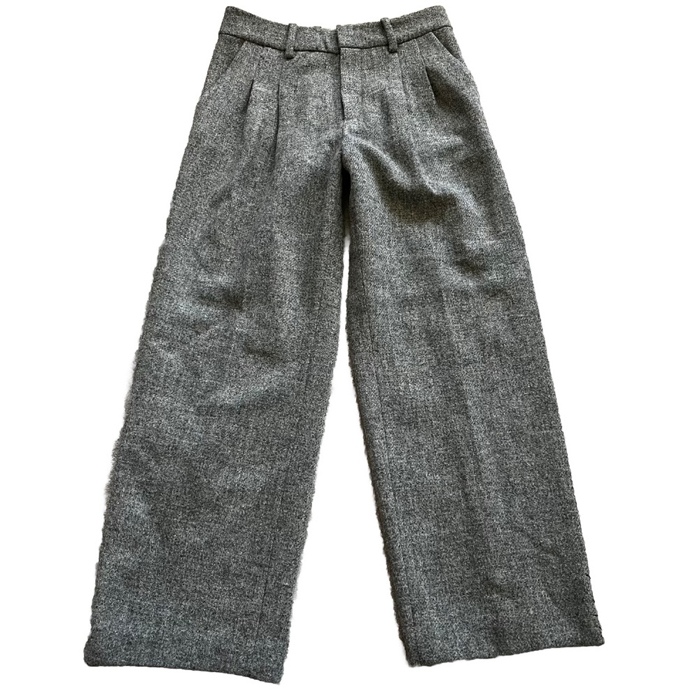 LIBERTINE NWT Greyscale Embellished Pleated Pants Size Large Wool Artsy - Picture 3 of 11